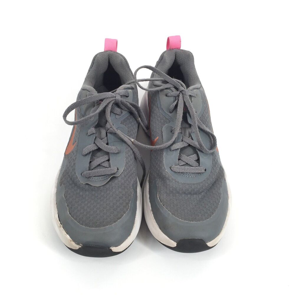 Nike WearAllDay Low Top Sneakers Size 4Y Youth Big Kid Gray Pink Athletic Shoes - Picture 2 of 8